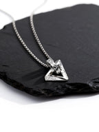 Geometric Square Circle Pendant for Men,Silver Coor Minimalist Charm Necklace, Hip Hop Jewelry Gift
