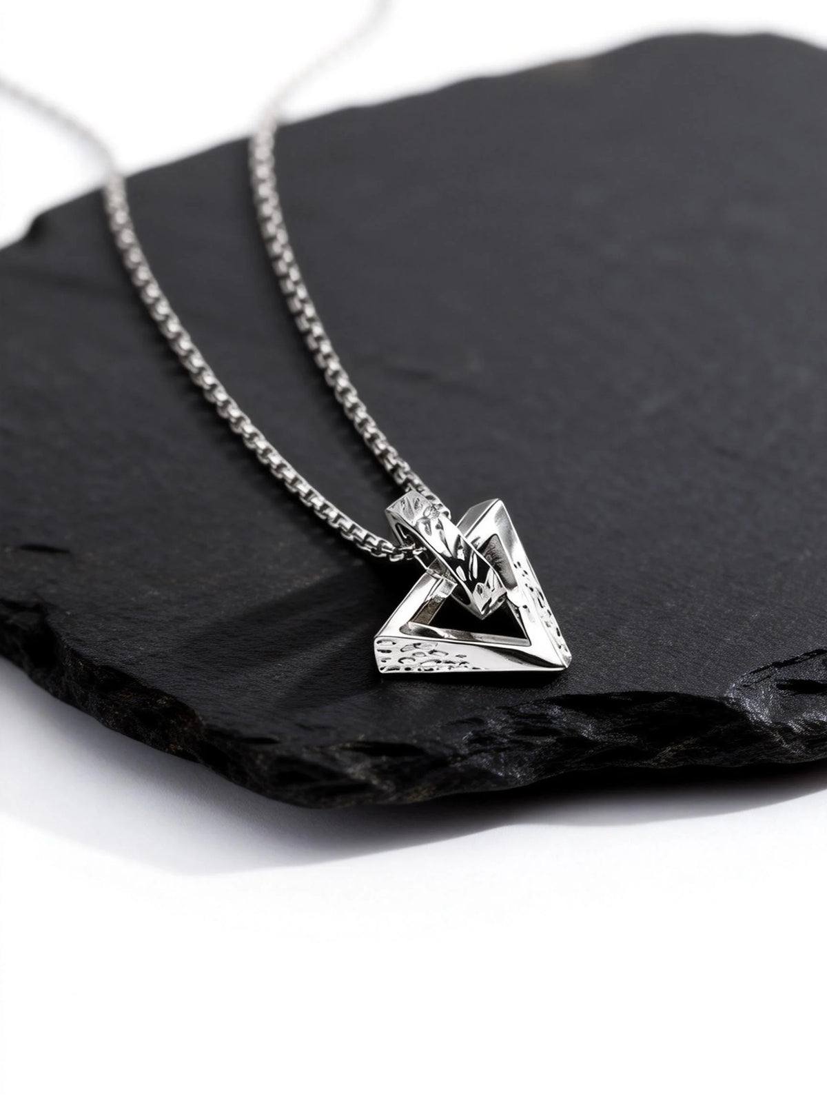 Geometric Square Circle Pendant for Men,Silver Coor Minimalist Charm Necklace, Hip Hop Jewelry Gift