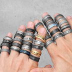 Vintage Nordic Viking Runes Celtic Knot Series Stainless Steel Womens Mens Rings Punk Biker Jewelry Creativity Gift Wholesale
