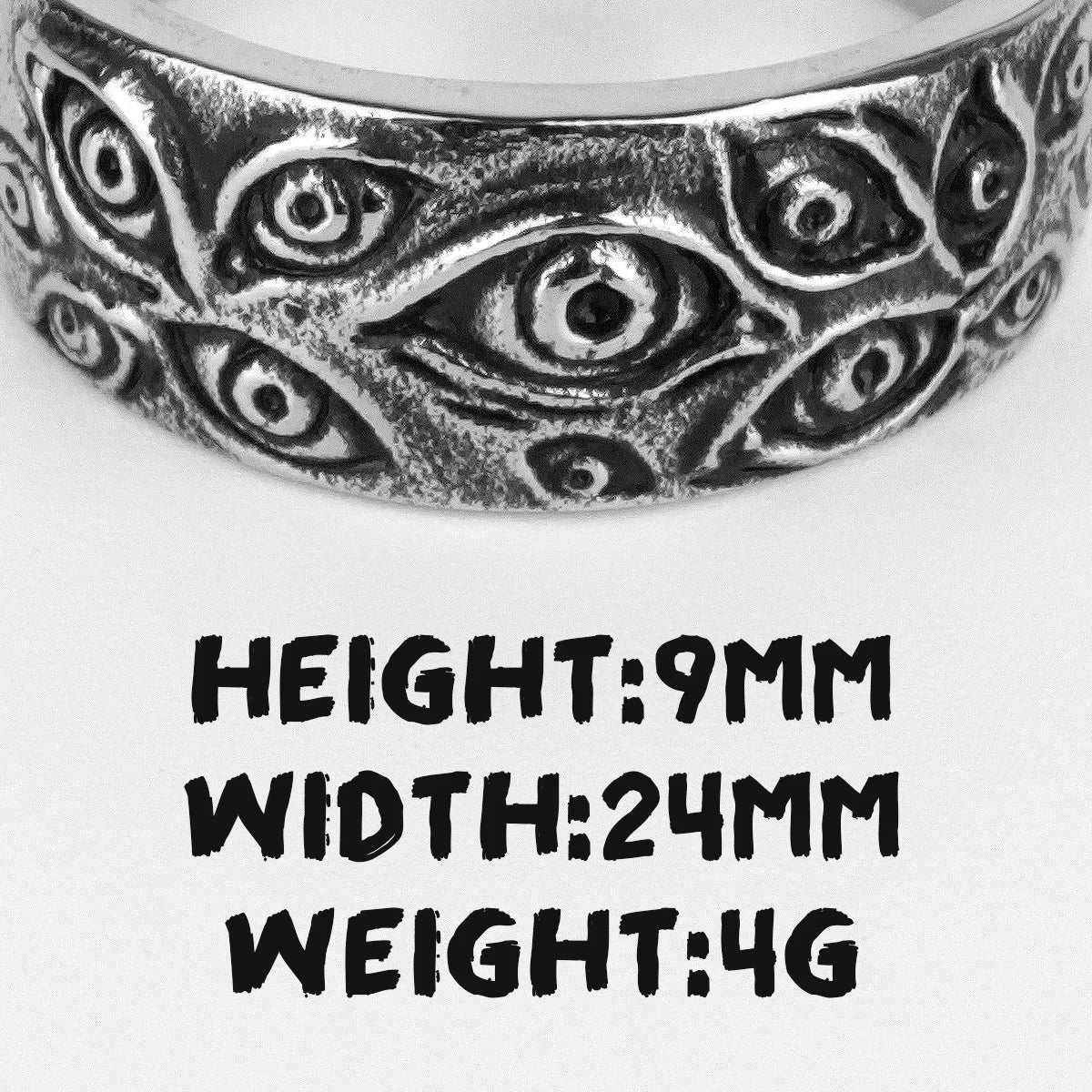 PENDRA Rock Demon Devil's Steel Ring