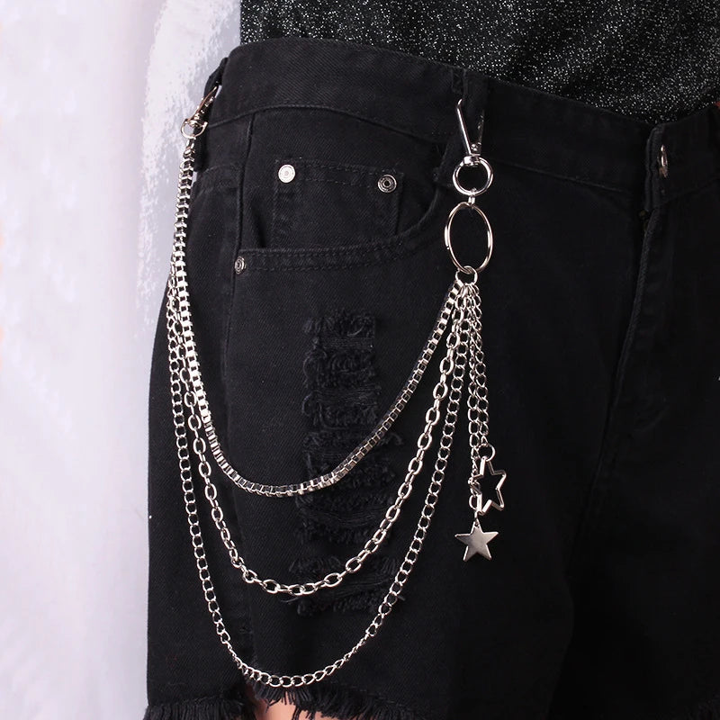 PENDRA Moonstar Rivet Waist Chain Keychain