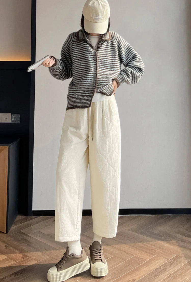 PENDRA Thick Cotton Wide Pants
