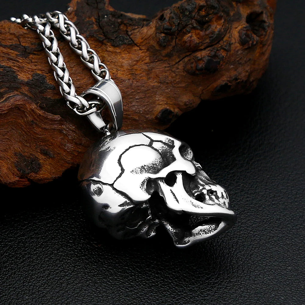 PENDRA Skull3D Punk 3D Skull Necklace