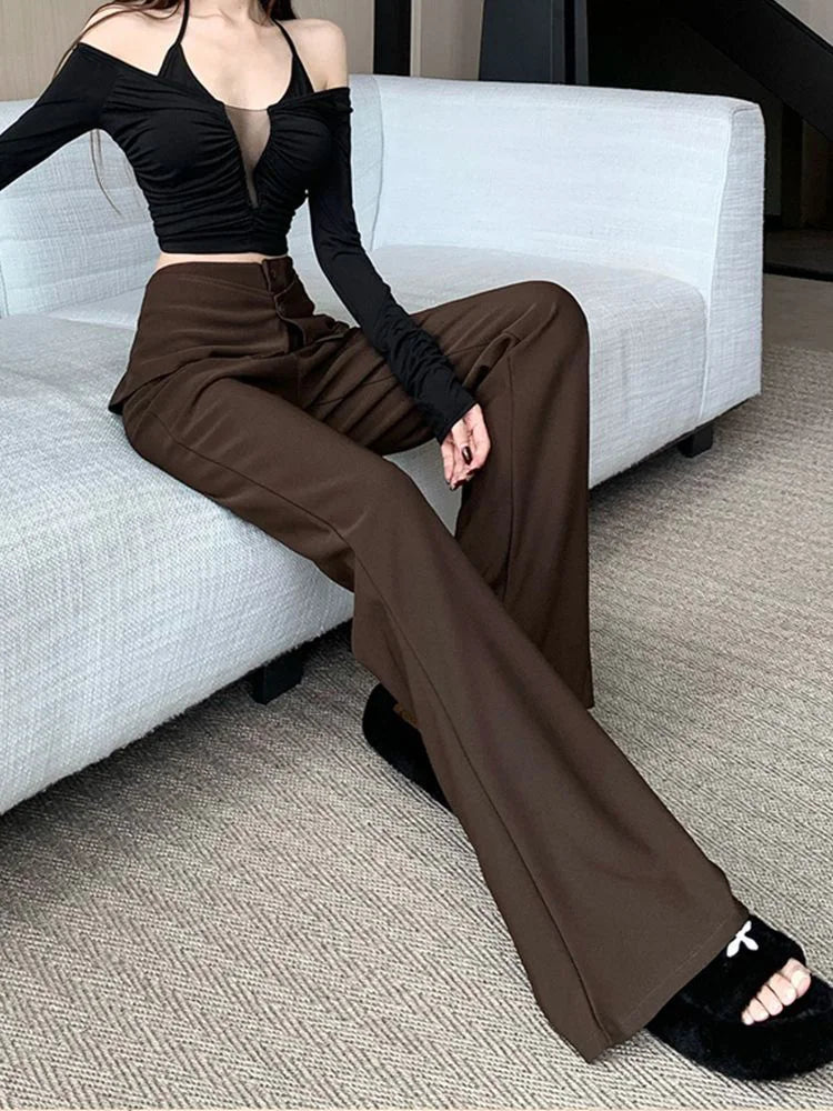 PENDRA Waist Micro Flare Fake Pants