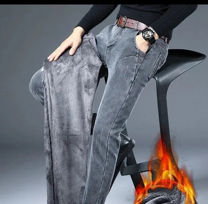 PENDRA Plush Wool Korean Jeans