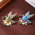 PENDRA Hummingbird Luminous Bird Brooch