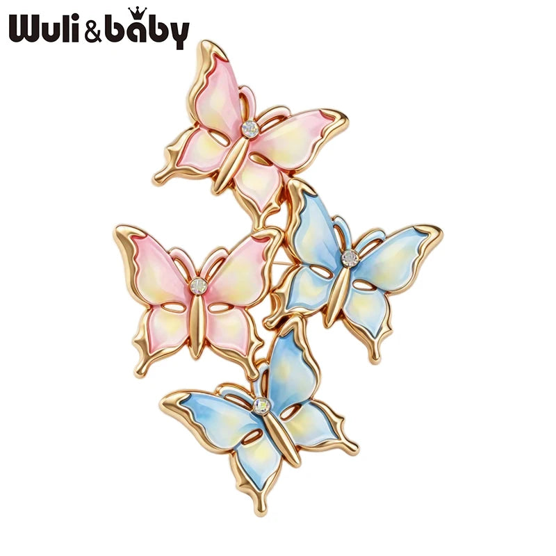 PENDRA Lines Of Butterflies Brooch