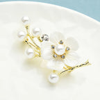 PENDRA Blossom Shell Plum Blossom Flower Brooch