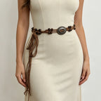 PENDRA Demiine Floral Boho Waist Chain Belt