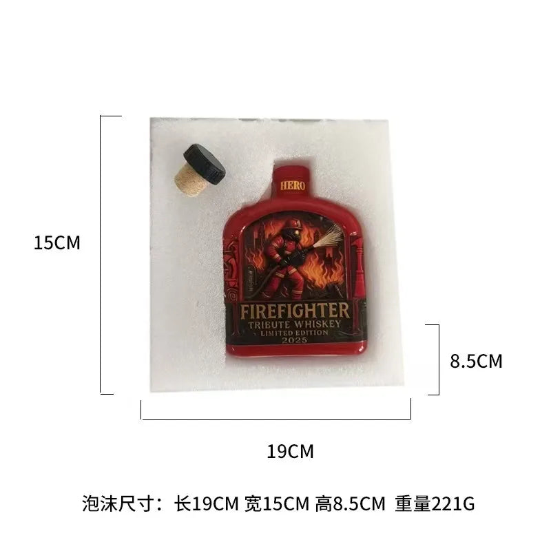 2026 Limited Edition Firefighter Whiskey Decanter Hero Tribute Design Bar Decor Collectible Ornament