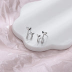 PENDRA Silver Stamp Star Earrings