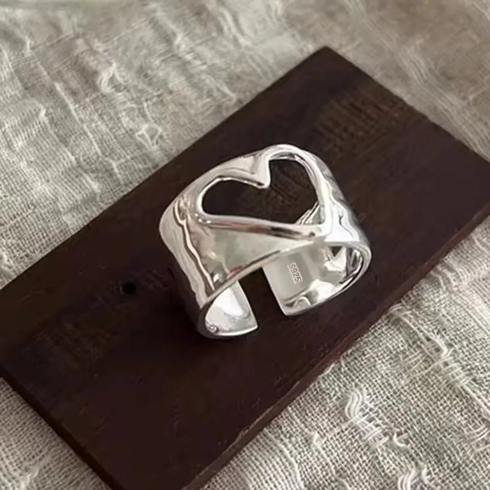 VENTFILLE 925 Sterling Silver Double Layer Vintage Twisted Ring For Female Gift Trend Open Adjustable Design Jewelry Wholesale