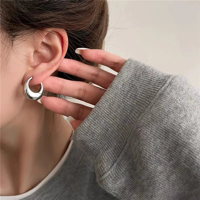 PENDRA Hoop Sterling Silver 4 Earrings