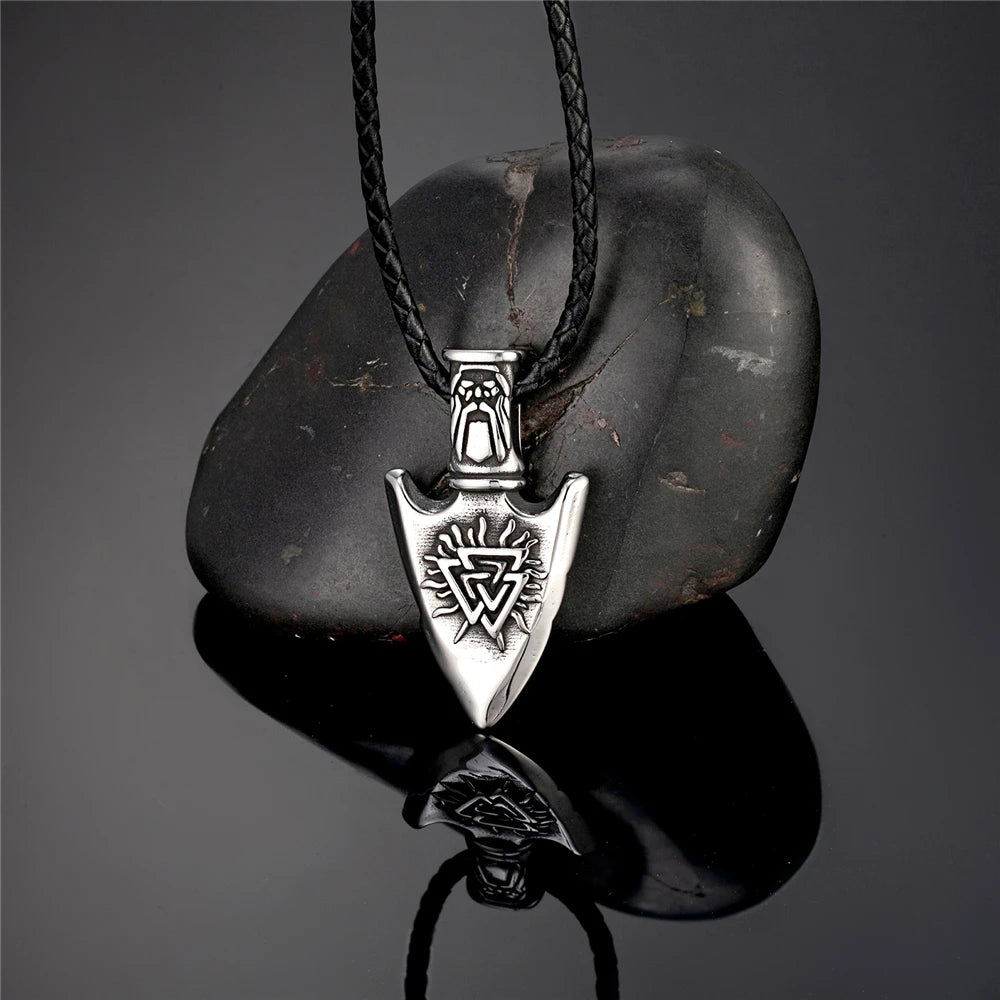 PENDRA Vegvisir Norse Leather Necklace