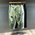 PENDRA Denim Distressed Harem Pants