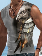 PENDRA Sports Sleeveless Neck Lion T-Shirt
