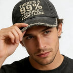 There’s A 99% Chance I Don’t Care Embroidered Dad Hat, Adjustable Distressed Embroidered I Don’t Care Cap Baseball Caps