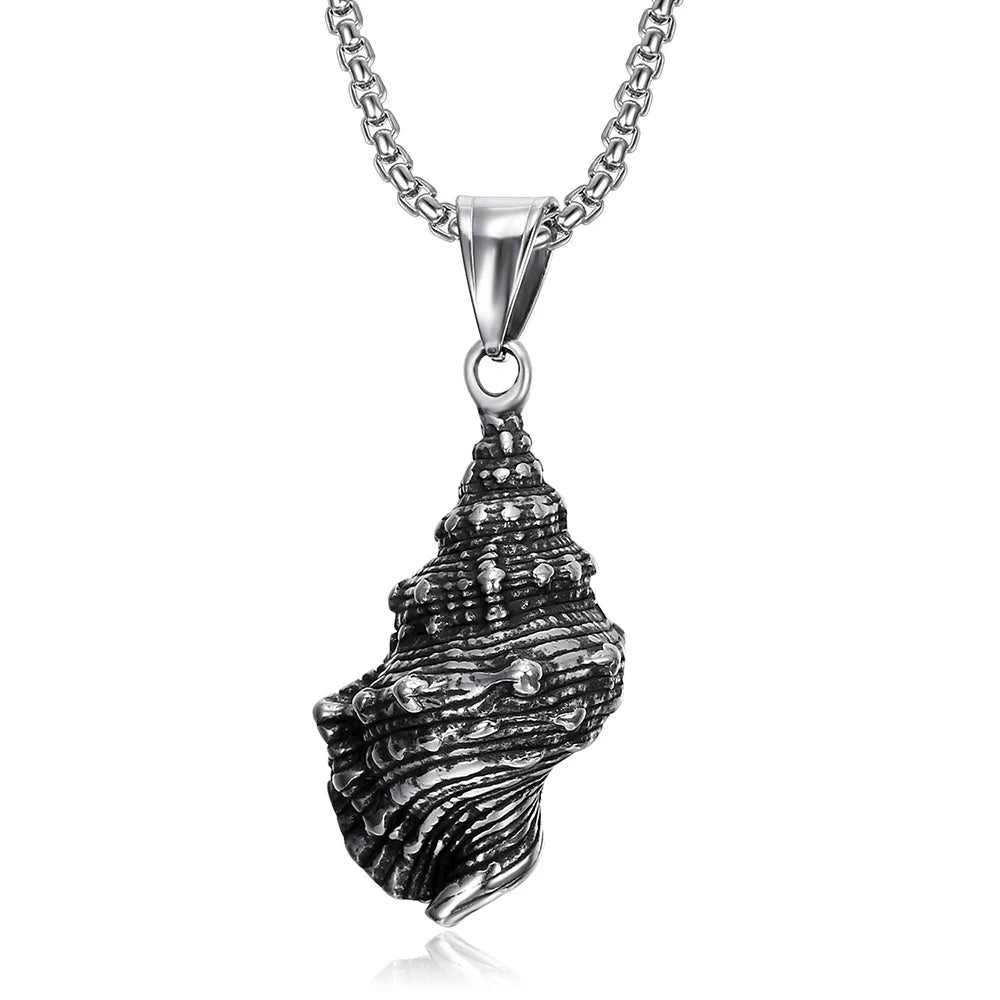 PENDRA Shellforge Stainless Steel Shell Pendant Necklace