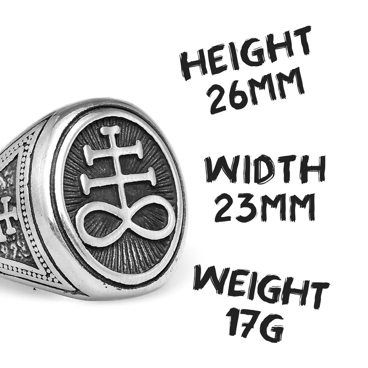 Vintage Lucifer Satan Stainless Steel Mens Rings Gothic Unique Punk  for Male Boyfriend Biker Jewelry Creativity Gift Wholesale