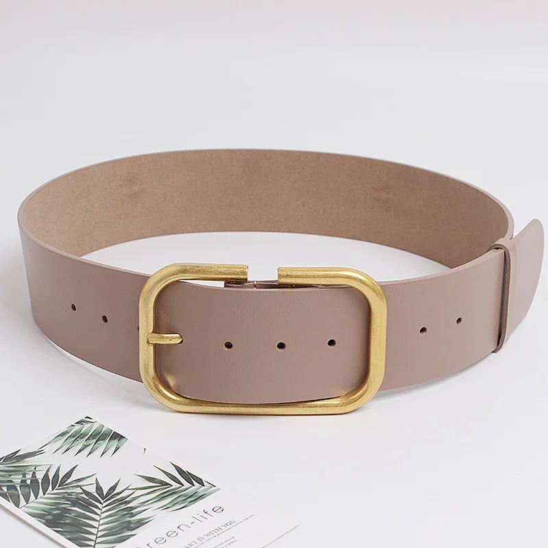 High-end Luxury Brands Women's Waist Belt 5.7CM Width Genuine leather Corset Belt Plus Size Cowhide Dress Jacket Waistband