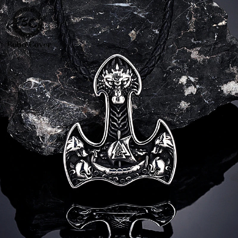 PENDRA Wolf Norse Dragon Necklace