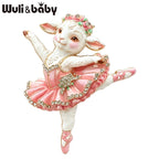 PENDRA Cute Ballet Sheep Brooch