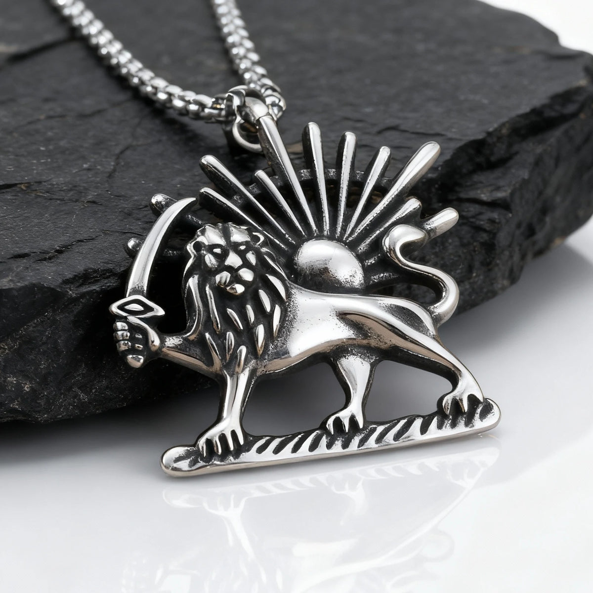PENDRA Silver Persian Necklace
