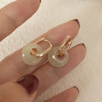 PENDRA Water Hotan Jade Silver Earrings