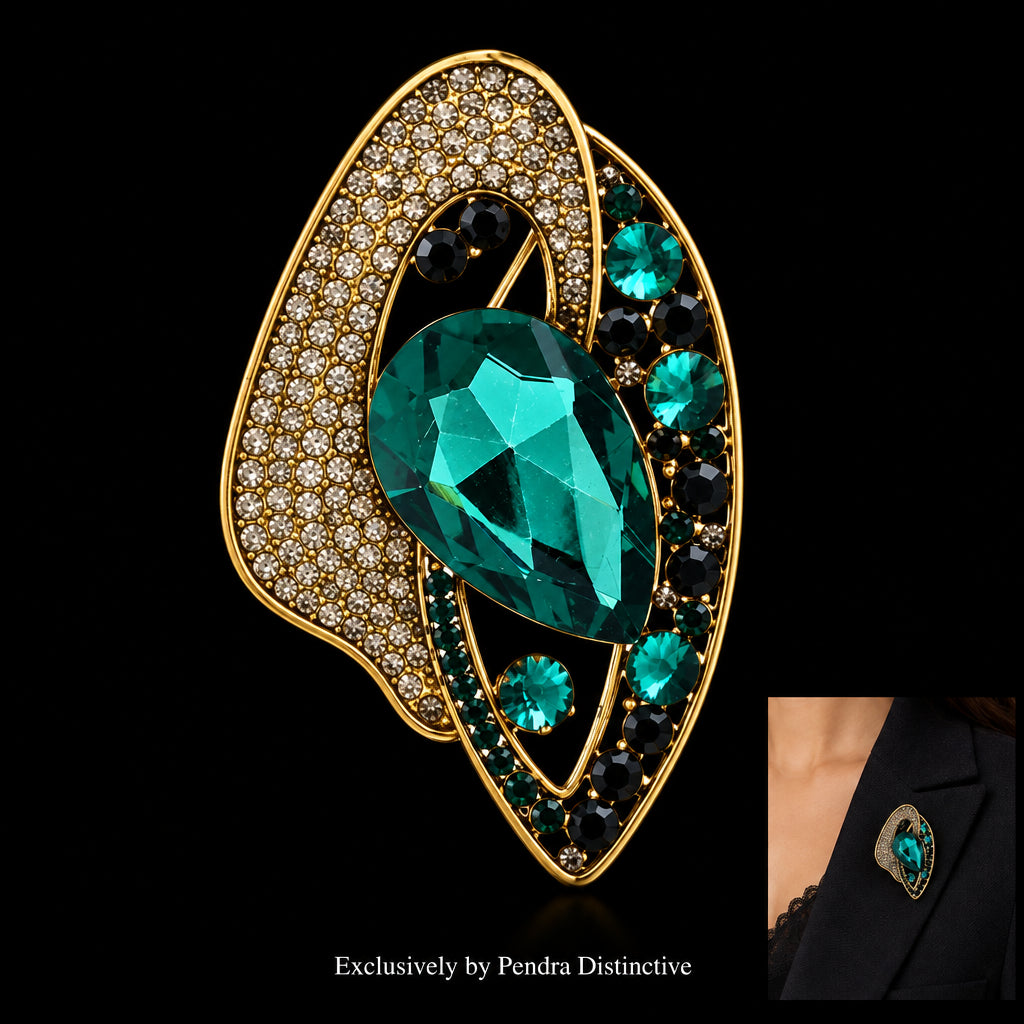 PENDRA Florielle12 Crystal Brooch