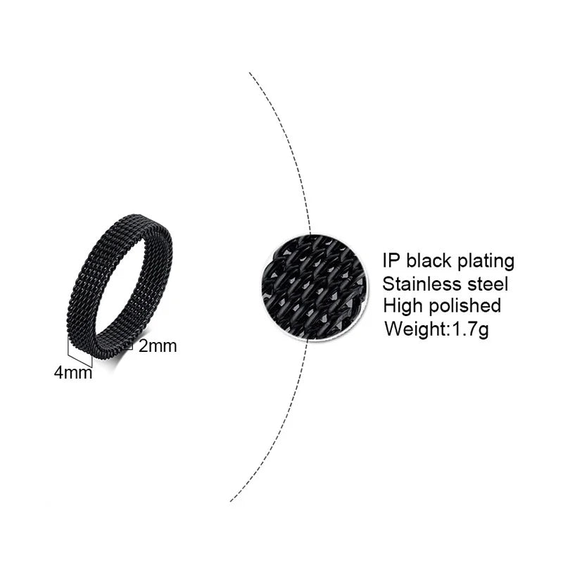 PENDRA Lunmond Mesh Band Ring