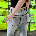 Luxury Brand Clothes 2026 Summer New Washed Retro Jeans Men's Trendy Brand High-end Fashion Small Feet Casual Pants