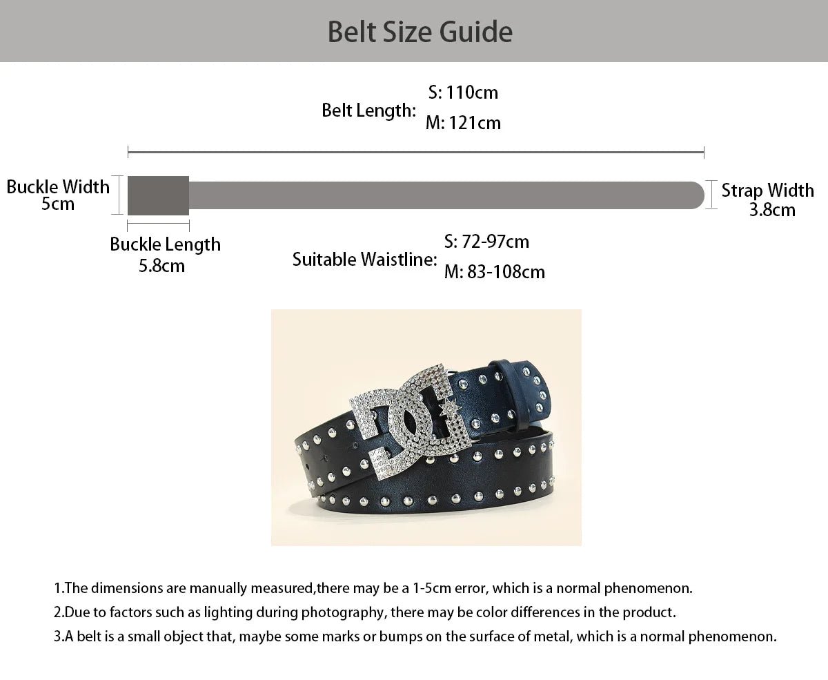 Men and Women's Heavy Punk Gothic Belts Luxury Desiner Pu Leather Belt Halloween Buckle Female Belt for Jeans Trouser Streetwear