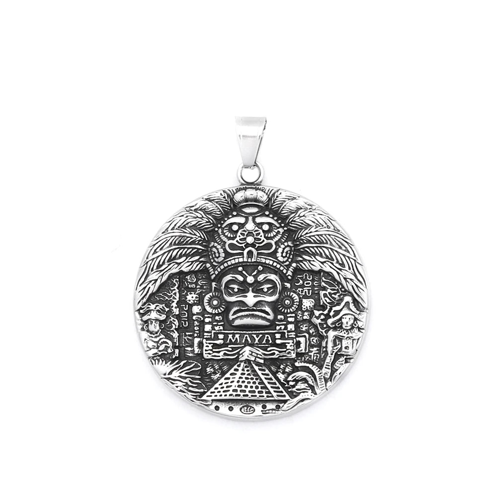 PENDRA Mayanforge Vintage Mayan Pattern Pendant