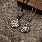 PENDRA Rune Gold Compass Necklace