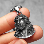 PENDRA Christian Jesus Avatar Steel Necklace