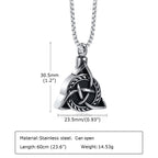 Mens Urn Necklaces for Ashes,Stainless Steel Tribal Celtic Knot Memorial Cremation Pendant,Bereavement Keepsakes Jewelry