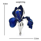 PENDRA Orchid 3-Color Enamel Flower Brooch