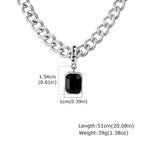PENDRA Square Cuban Pendant Necklace