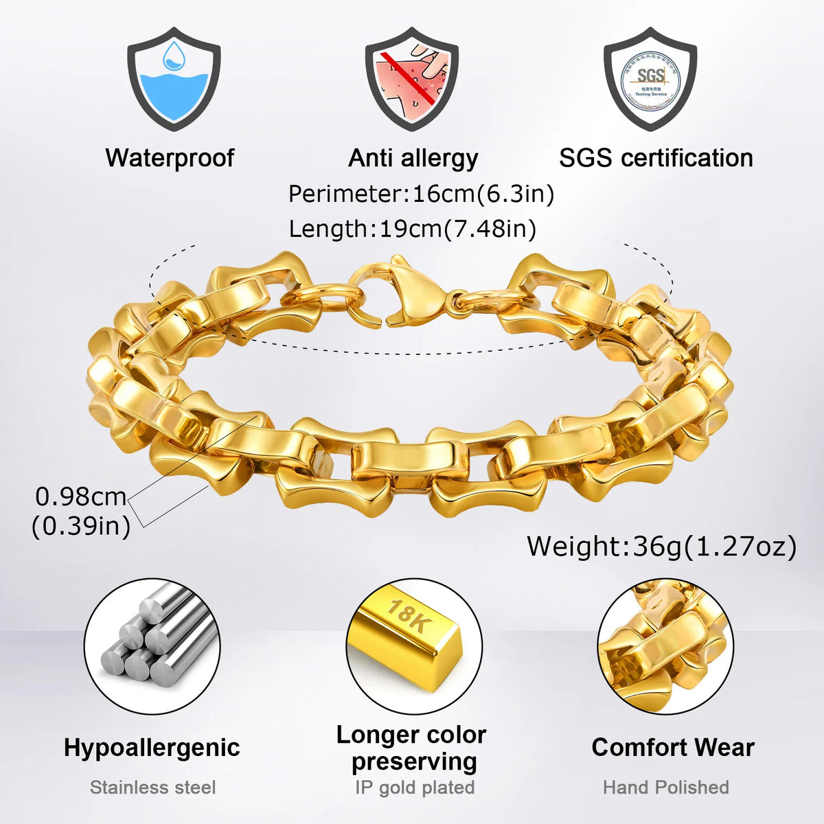 PENDRA Thick Links Bracelet