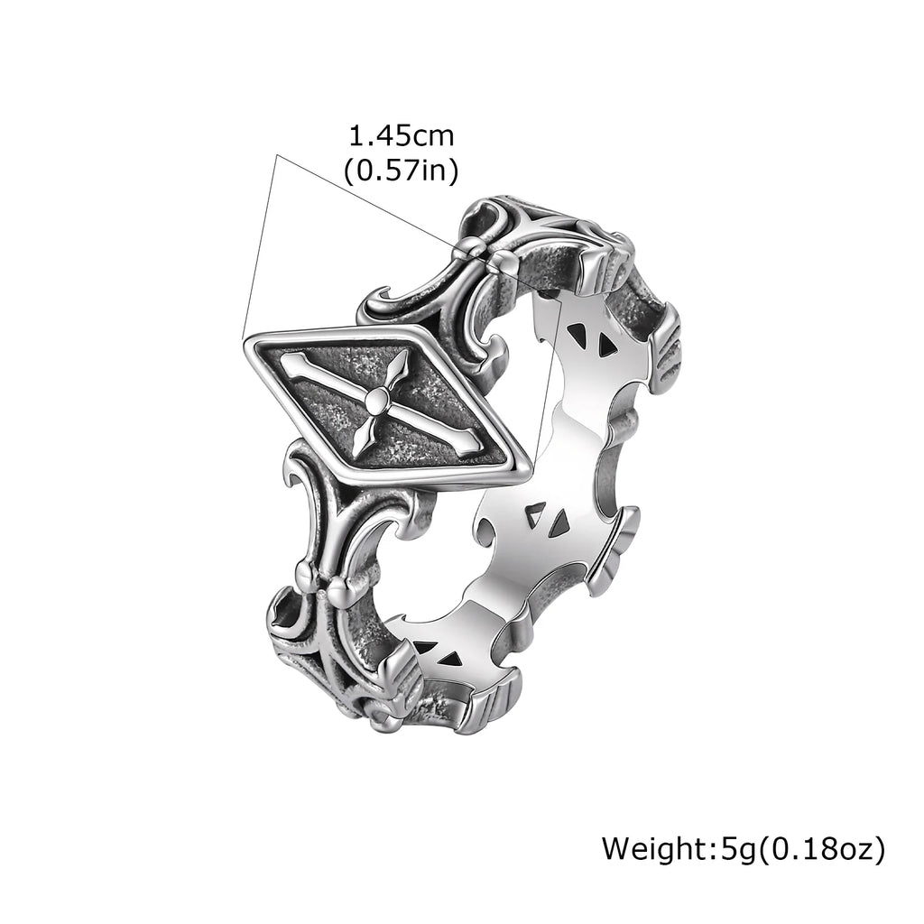 PENDRA Cross Steel Ring