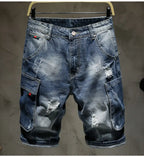 PENDRA Washed Distressed Ripped Pants