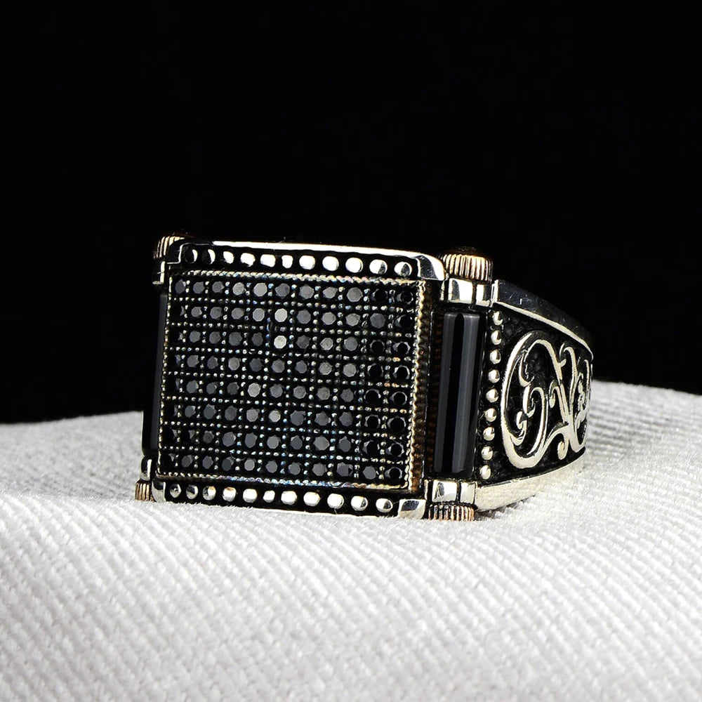 PENDRA Marcasite Black Ring