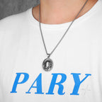 PENDRA Catholic Padre Pio Steel Necklace