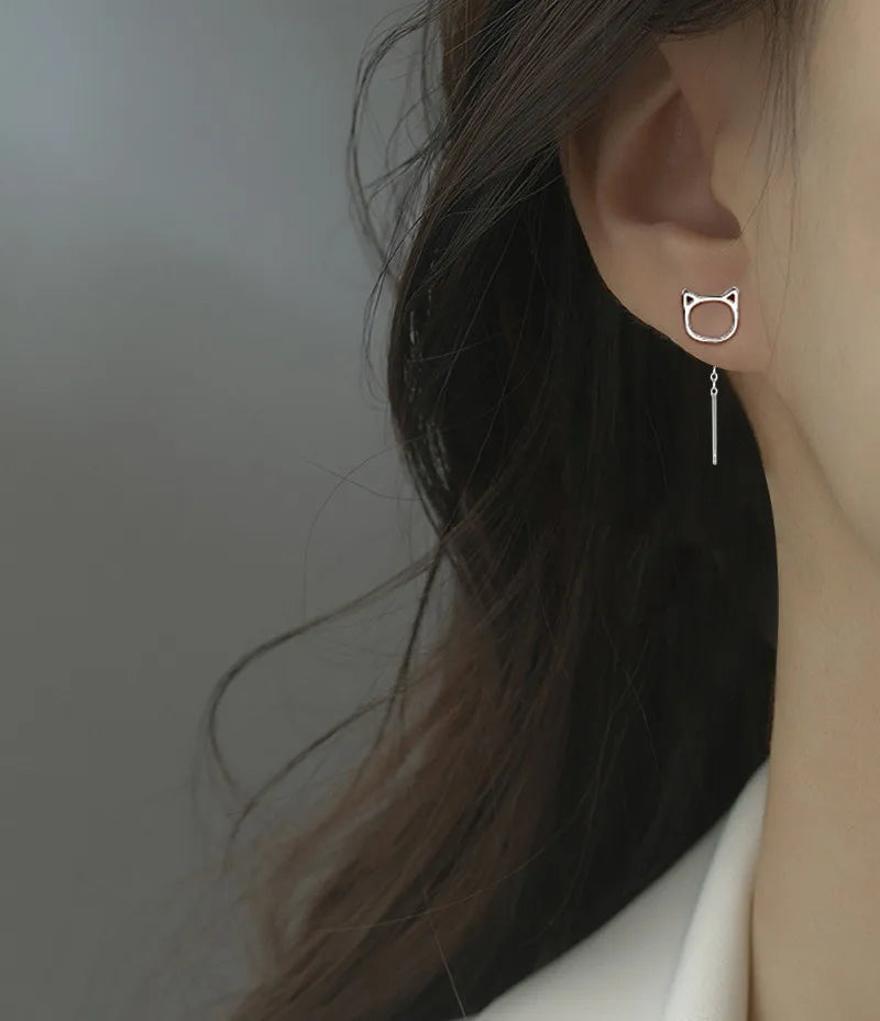 PENDRA Hollow Out Sterling Silver Earrings