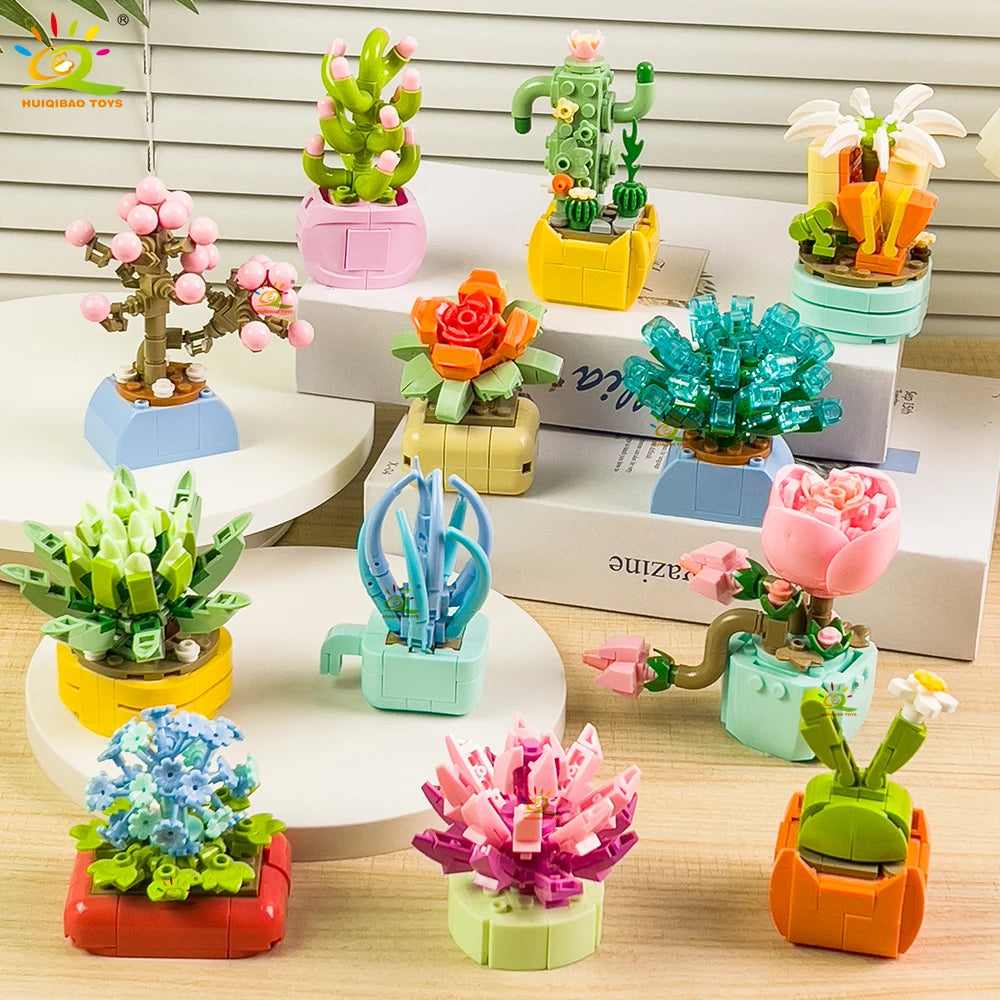 PENDRA Succulent Potted Floral Building Set