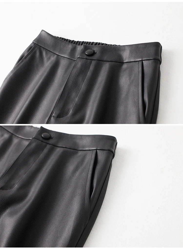 PENDRA Waist Straight Leg Elastic Pants