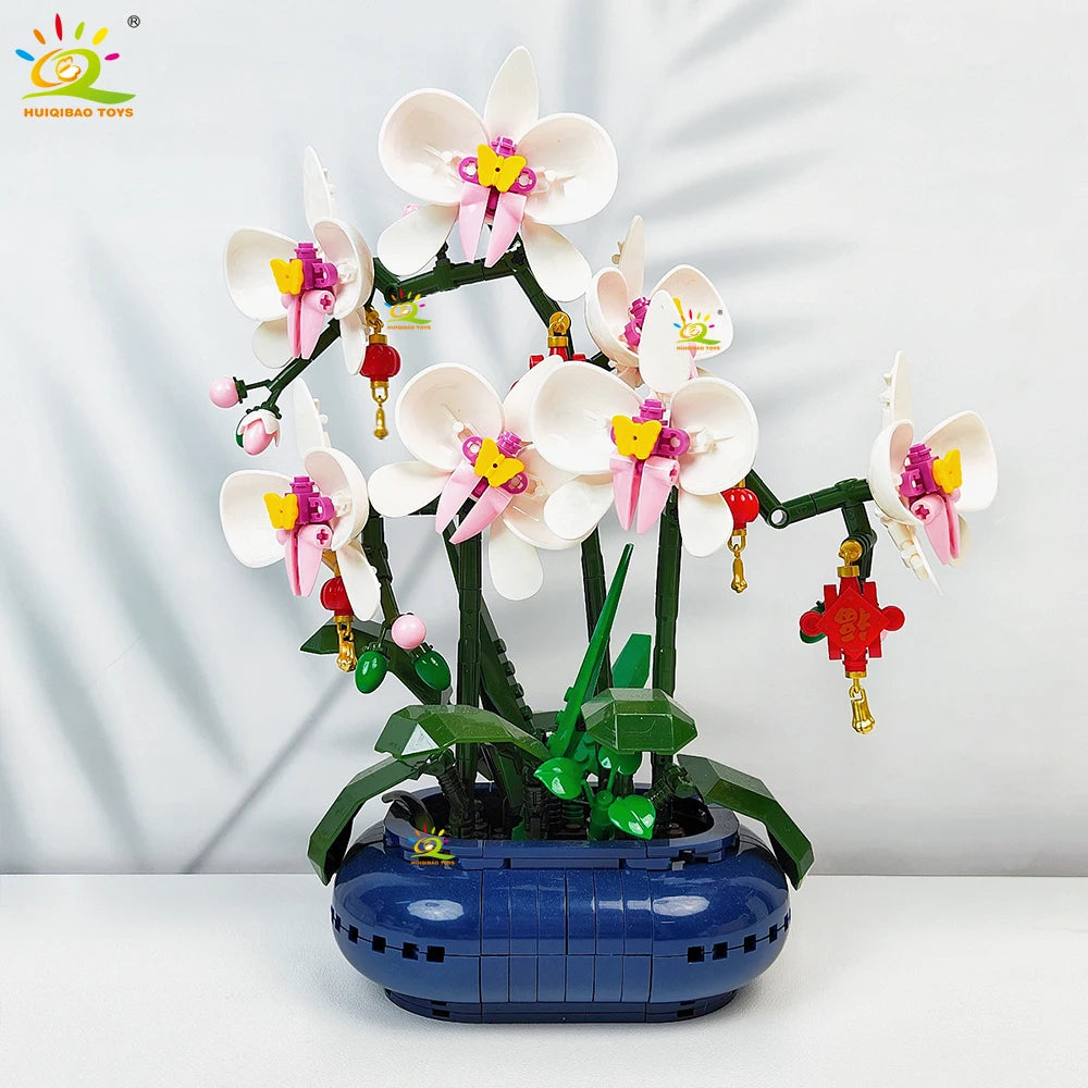 PENDRA Orchid Potted Floral Building Set