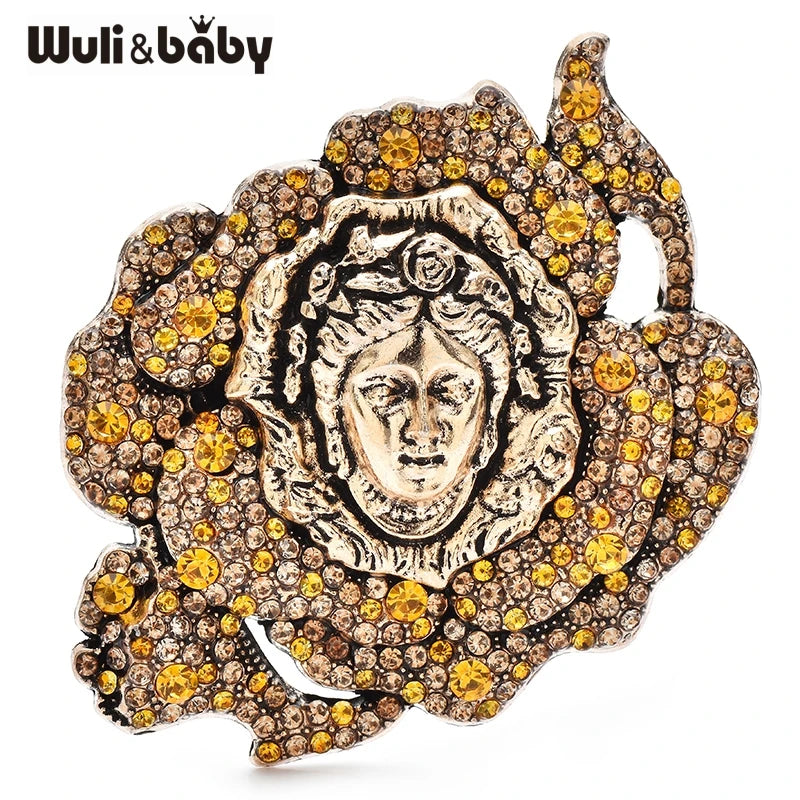 PENDRA Floraface Vintage Flower Face Brooch