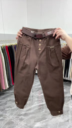 Solid Color Pants Women 2024 New Fashion Spring Autumn Korean Loose Casual Harem Pants Trousers