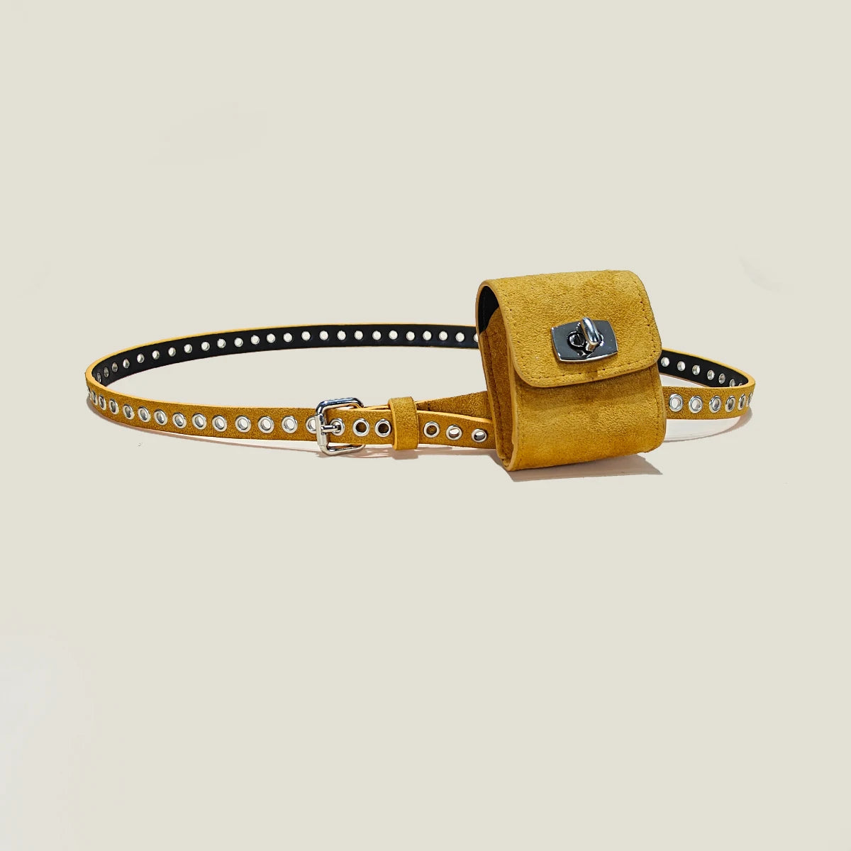 Luxury Desiner Suede leather Belt Bag key small bag for easy carrying wireless headphone bag purse Jeans Dress Waistband